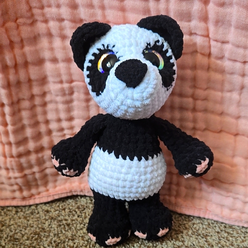 Adorable Black and White Panda Plush